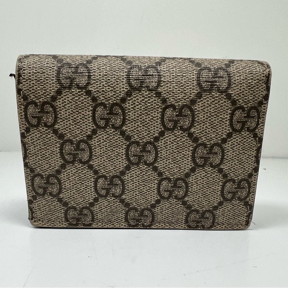 Auth Gucci Surpreme Bifold PVC Leather Beige Wallet - Picture 3 of 13